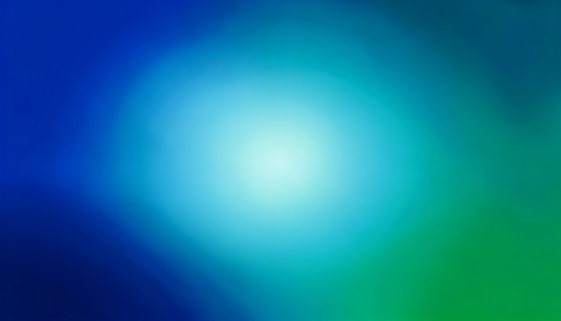Composición abstracta en degradado de azules profundos a verdes marinos, con un suave resplandor central que evoca serenidad y conocimiento.